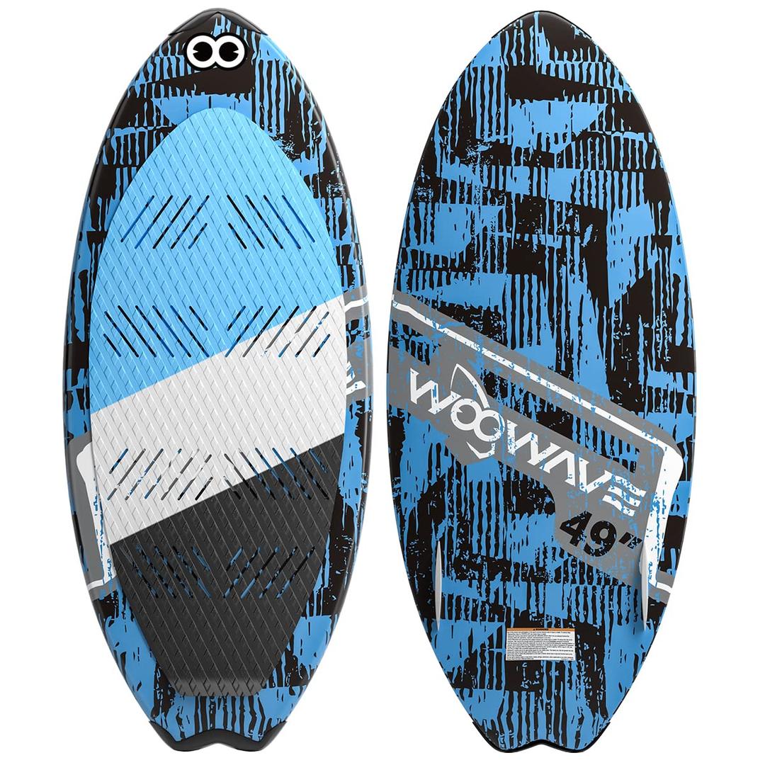 WOOWAVE Wakesurf Board 49 inch with 2 Removeable Tail Fins, Light EPS Core and EVA Traction Pads Perfect Surfing for Kids Adults Beginners