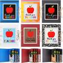 ReliThick 6 Pack Teacher Gift Card Books 5 Slots Gift Card Booklet Holder Thank You Postcard Money Sleeves for Teacher Appreciation Week