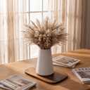 Ceramic Vintage Flower Vase 9.45" Pottery Rustic Farmhouse Boho Terracotta Round Vases for Home Decor, Table, Living Room, Shelf, Enterway, Wedding, Pampas Grass Mantel Decorative (White 9.45")