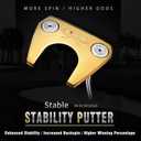 PGM TUG024 CNC‑Milled Low‑CG Golf Putter with Alignment Line & Oversized Grip – Tungsten Counterweight, Stainless Shaft, Men’s Right‑Handed, 33"
