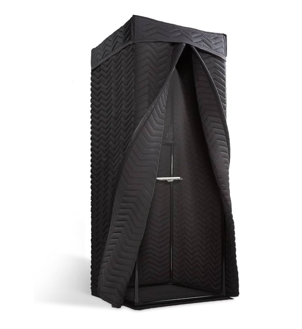 Vox Oasis Studio Portable Vocal Booth - Studio Grade Echo-Free Recording Booth for Voiceover, Podcast & Singing, Home Studio/Sound Isolation Booth with Light & Travel Bag