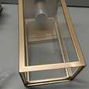 19" Gold Outdoor Wall Lantern 2-Light, Large Modern Wall Sconce Light Fixture, Industrial Porch Light with Glass, Waterproof Farmhouse Exterior Lamp (1 Pack) (19 Inch Ordinary)