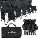Soccer Bench - Team Bench Soccer 6 Seats - Foldable Soccer Bench with 8 Pockets & Carrying Bag - Portable Soccer Bench - Sideline Bench 6 - Folding Sports Bench - Portable Folding Bench