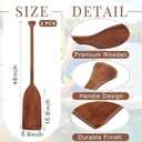Silipull 2 Pcs 2.5-4ft Wooden Canoe Oar Paddle, 30-48'' Solid Pine Paddle Canoe, for Kayak Small Boat Water Sports Home Wall Decoration Gift for Outdoor Enthusiast(4 ft,Classic Blades,Walnut)