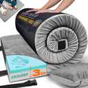 GAIALOOP 3 Inch Memory Foam Camping Mattress, Dual Layer Thick Sleeping Camp Pad for Car Tent Cot, Roll-Up Portable Glamping Floor Bed for Guests Sleepover, Twin: 75*38*3"