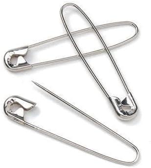 Safety Pins 2Inch| Strong & Long Safety Pin Set for Pinning Saree & Dupatta | Heavy Duty Steel (Metal) in Bulk for Quilting, Home Office Use Fabric Fashion Craft Pins/Diaper Pins/Clasp (150)