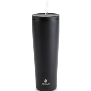 Manna Ranger Double-wall Insulated Stainless Steel Tumbler with Leak-proof Smart Seal Lid - 40 Oz - Black