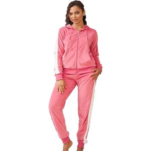 Yasumond Velour Tracksuit Womens 2 Pieces Joggers Outfits Jogging Sweatsuits Set Soft Sports Sweat Suits Pants (X-Large)