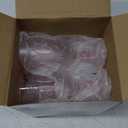 6 Pcs Plastic Goblets 7.5oz Vintage Goblet Plastic Glasses Colored Retro Embossed Water Goblets for Bar Juice Baby Shower Wedding Reception Grand Event Party (Pink)