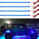 YM E-Bright Blue Led Strip Lights for Cars, 30CM Waterproof Car Underglow Lights Motorcycles Golf Cart Boat Decoration Led Interior Exterior Lights Strip,DC-12V,Pack of 4