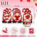 Hexagram Valentines Day Bathroom Rug, Valentines Day Bathroom Decor, Gnomes Bath Mat Decorations, Farmhouse Soft Non Slip Washable mat 16x31 Inches