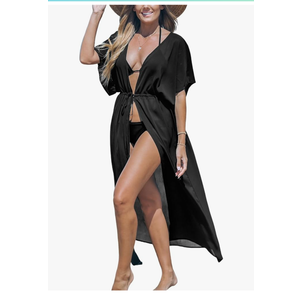 CUPSHE Kimono Swimsuit Coverup for Women Open Front Striped Maxi Cardigan Beach Cover Up L CUPSHE Kimono Swimsuit Coverup for Women Open Front Striped Maxi Cardigan Beach Cover Up L