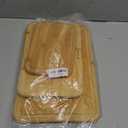 Extra Large Cutting Board Set of 3, Bamboo Cutting Boards for Kitchen with Juice Groove and Handles Kitchen Chopping Board for Meat Cheese board Heavy Duty Serving Tray, Empune (Assorted Sizes (3-Piece))