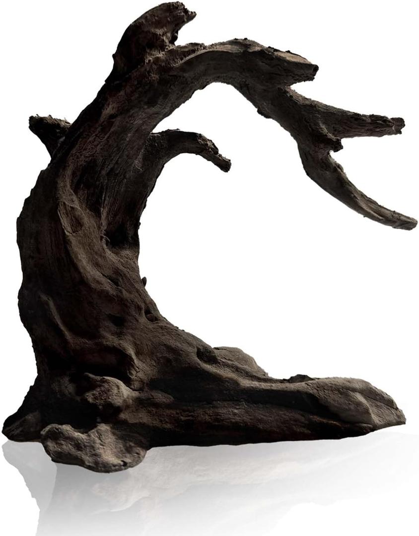 FZONE Driftwood for Aquarium Resin Model pH Neutral Aquarium Rocks for Aquascaping,Hardscape (01Driftwood: 5.12"  3.54"  5.91")