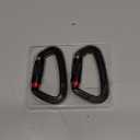 Auto Locking Carabiner Clips - 28KN (6172lbs) Heavy Duty Caribeaners, Large Carabiner Clip for KeychainsHammockCamping, Gym, Hiking, Outdoor Dog Leash (2 Black+Red)