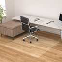 Chair Mat for Hardwood Floor, 48" x 48" Large Clear Office Floor Protector, Easy Glide Desk Mat for Home, Easy to Clean (Square)