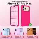 Magnetic for iPhone 17 Pro Max Case 6.9", Compatible with MagSafe, [Integrated Silicone Camera Control Cover] [Screen Protector], 2X MIL-STD Drop Protection for 17 ProMax Case, Neon Pink