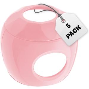 Driddle New & Improved - Door knob Baby Safety Cover - 5 Pack - Deter Little Kids from Opening Doors with A Child Proof Door Handle Lock (Pink)