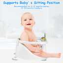 Baby Bath Seat for Babies 6 Months & Up - Bathtub Seats for Babies Sitting Up with Rinse Cup, Non-Slip, Comfortable, Infant Bath Essentials Gray (GREY)