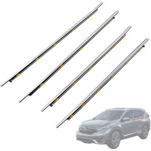 4PCS Car Window Weather Stripping Molding Trim Belt 72410-TLA-A01 72450-TLA-A01 Compatible with Honda CR-V 2017 2018 2019 2020 2021 2022, Replace 72950-TLA-A01 72910-TLA-A01