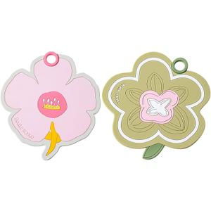 Flower-Shaped Silicone Bathtub Drain Cover 2 Packs - Tub Stopper Drain Stopper for Bathroom, Toddler Bath Essentials, Bathtub Accessories (Pink+green)