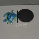 Turtle Paper Towel Holder Summer Beach Paper Towel Holder Stand with Round Cute Sea Turtle Kitchen Towel Holder Counter Bathroom Decor Coastal House Decor Gifts for Home (Blue)