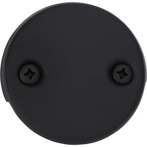 PRIMSOPH Two Hole Overflow Faceplate Tub Drain Trim Kit Conversion Kit Assembly Universal Fine Coarse Thread Replacement Matte Black