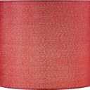 Aspen Creative 31107 Transitional Drum (Cylinder) Shaped Spider Construction Lamp Shade in Rich Red Burlap Texture Fabric, 12" Wide (12" x 12" x 10")