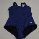 baleaf Women's Racerback Athletic One Piece Modest Bathing Suit (Medium, Navy)