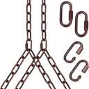 Heavy Duty Porch Swing Hanging Chain Kit (2 Pack) 1500 Lbs Capacity, Up to 7.1ft Length- Rustproof Zinc-Plated, 4 Quick Links & 2 Y-Chain Assemblies, Indoor/Outdoor Hanging Hardware(Bronze)