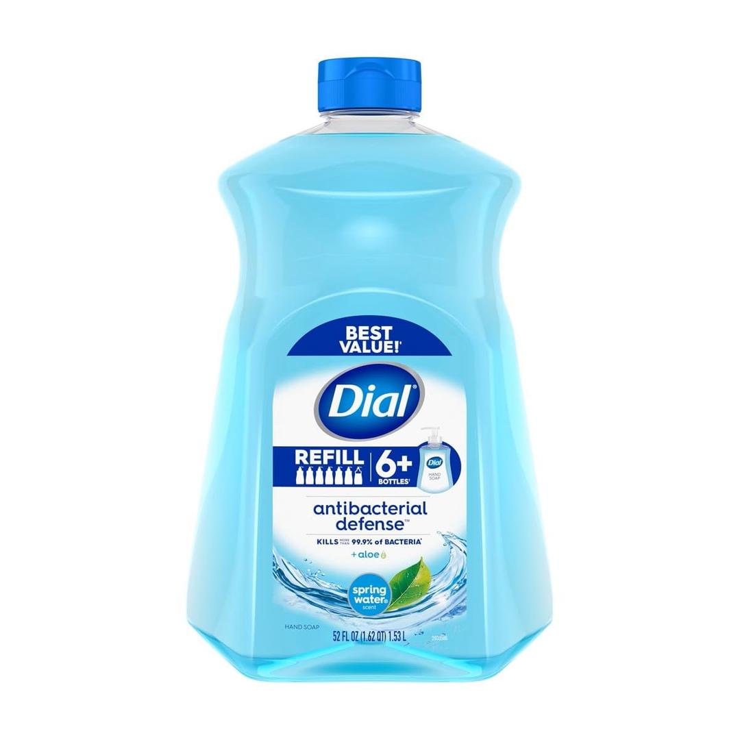Dial Antibacterial Hand Soap with Moisturizer, Spring Water Scent, 52oz.