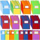 Lincia 32 Pcs Nylon Book Pouch Bags with Stitched Handle and Clear Name Tag Pockets, Book Bags for Kids, Classroom, School, Homework, Protector Store Reading Supplies, 11.8 x 9.8 Inch