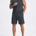 JMIERR Men's Vintage Acid Wash Two Piece Set Tank Top and Shorts