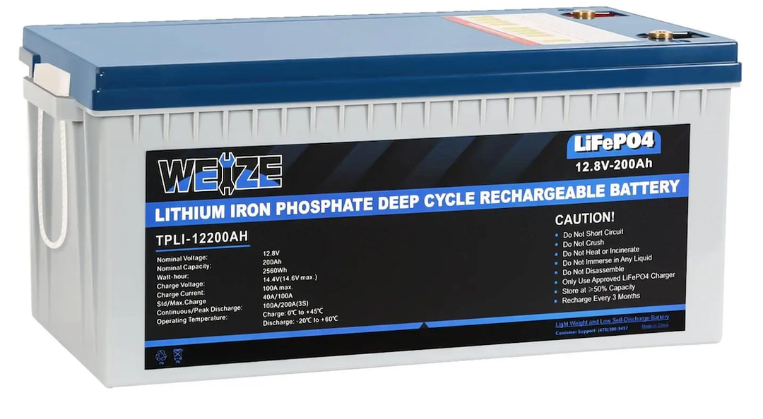 WEIZE 12V 20Ah LiFePO4 Lithium Battery, Built in BMS Group U1 Deep Cycle Low Temperature Protection Rechargeable Battery, 2000+ Life Cycles, Perfect for Marine, Kids Scooters, Power Wheels