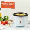 IMUSA Mini Electric Rice Cooker 6 Cup Cooked 3 Cup Uncooked Ceramic Nonstick Pot, Small Multi Cooker for Rice, Quinoa, Oatmeal, Stew Keep Warm Compact for Dorm RV Kitchen