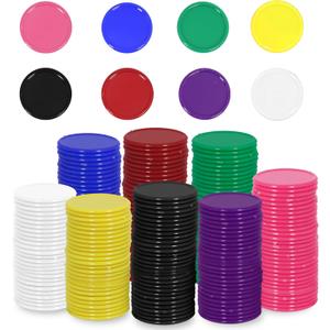 480Pcs Plastic Poker Mini Chips in 8 Colors Bulk Poker Card Game Chips for Game Play Learning Math Counting Kids Teaching Rewards3CM in Diameter