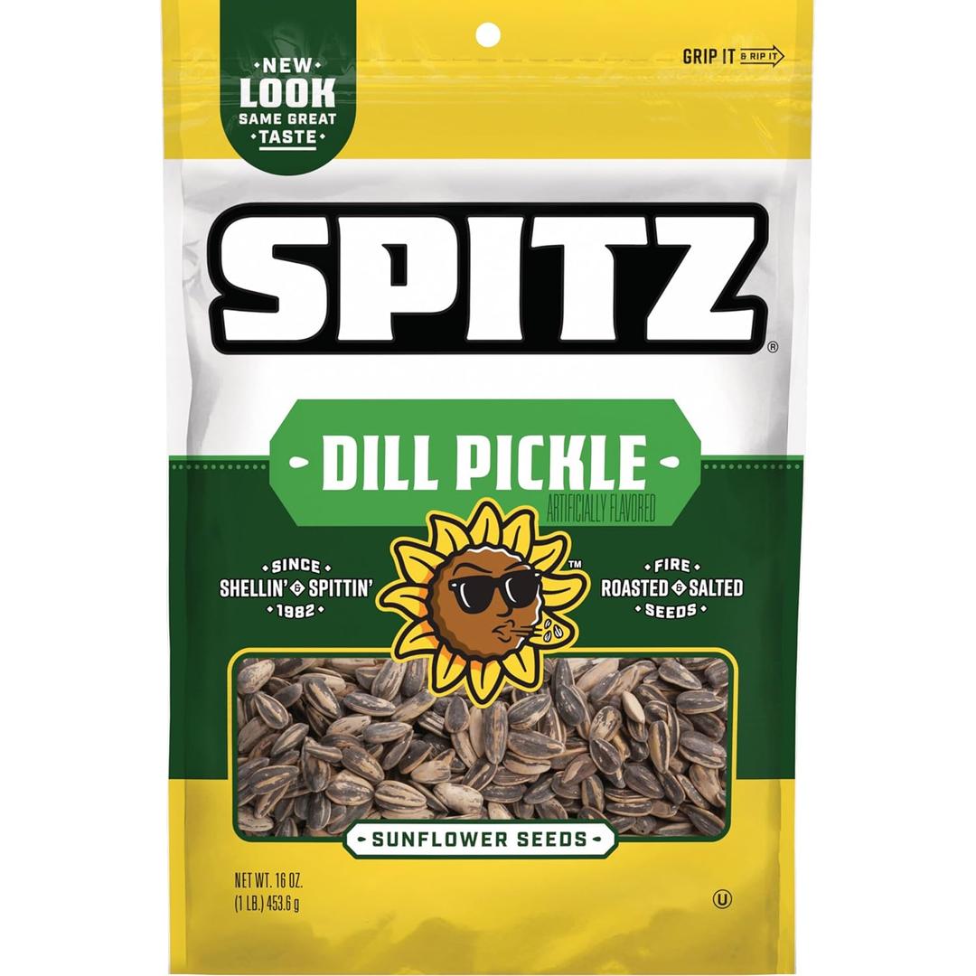 2 x Spitz, Dill Pickle Sunflower Seeds - 16 oz (EXP 12/02/25)