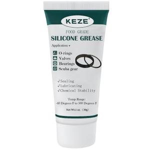 KEZE Waterproof Food Grade Silicone Lubricant Plumbers Grease for Valve Sealant Faucet Pool Lube O Rings Filter 1 oz 1-Pack