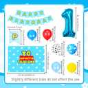 LaVenty To Infinity and To Be One Birthday Decorations Cartoon Story First Birthday Balloon Garland Arch Backdrop Banner Cake Topper for Boy 1st Birthday Party Party