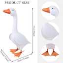 20 Inch Porch Goose Statue Metal Garden Statue Outdoor or Indoor Decor