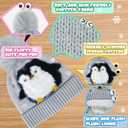 Boys Winter Hat and Gloves Scarf Set for Girls, Kids Knit Beanie Neck Mitten Cap Snow Accessories for Toddler Gifts