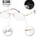 OCCI CHIARI Reading Glasses 1.0 For Women Men Eye Reader with Titanium Frameless Durable Spring Hinge 1.0 1.5 2.0 2.5 3.0 3.5 1.25 1.75 2.25 2.75