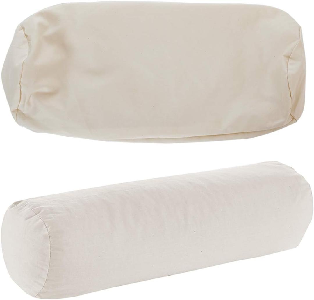 Lofe Organic Cotton Pillow Case - One Pack 17''×6'' Cylindrical Pillow Cover - 300 TC Thread Count - Soft and Breathable - Off White