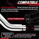 LCGP 5" Elbow Exhaust Tip,Chrome Electroplated Exhaust Pipe 5" Inlet 7" Outlet 23" Length Turndown Diesel Exhaust Tip