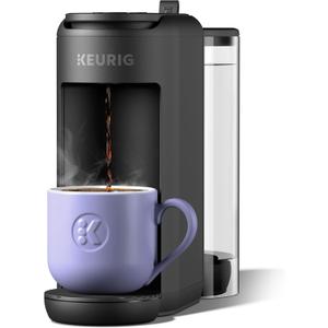 Keurig K-Mini Mate Plus Single-Serve K-Cup Pod Coffee Maker, Compact, 3 Cup Sizes, Brew Over Ice and Strong Button Features, 50 oz Removable Reservoir, Matte Black