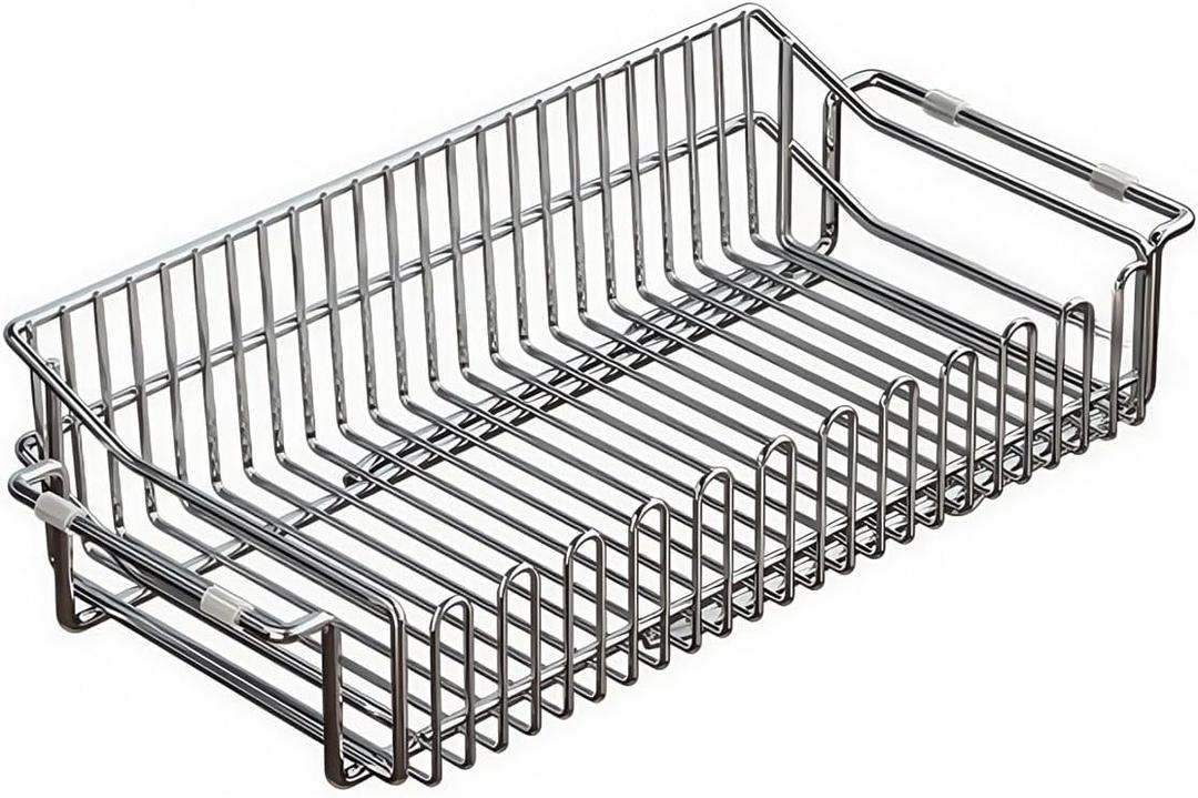 Stainless Steel Dish Drying Rack Adjustable Expandable In-Sink Over-Sink Countertop Colander Drainer Rust-Resistant Large Capacity For Plates Bowls Cups Pots Pans Utensils 3347cm