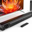 Sound Bar for Smart TV, 80W 2.0 Channel Surround Sound System | 2-in-1 Detachable Soundbar, Dual Woofers & Silk Tweeters, Bluetooth5.3/ARC/AUX/Optical, Home Theater Speaker