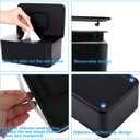 2 Pack LEQXGO Baby Wipes Dispenser, Wipes Dispenser Baby Wipes Case, Baby Wipe Holder for Fresh Wipes, Non-Slip Wipes Case, Wipe Container with Sealing Design Lid (Black and White)