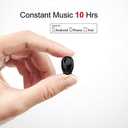 Single Bluetooth Earbud 10 Hrs Playtime, Mini Wireless Earphone, Hands-Free Mic Car Headphone, Truck Driver Headset, Bluetooth Earpiece for iOS Android Cell Phone Audiobook Podcast, One Ear Bud