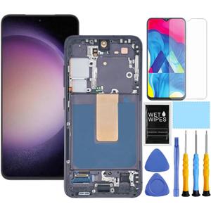 Only for US Version AMOLED for Samsung Galaxy S23 5G Screen Replacement with Frame for Samsung S23 SM-S911u S911a S911w LCD Display digitizer Touch Screen Assembly with Tools Black